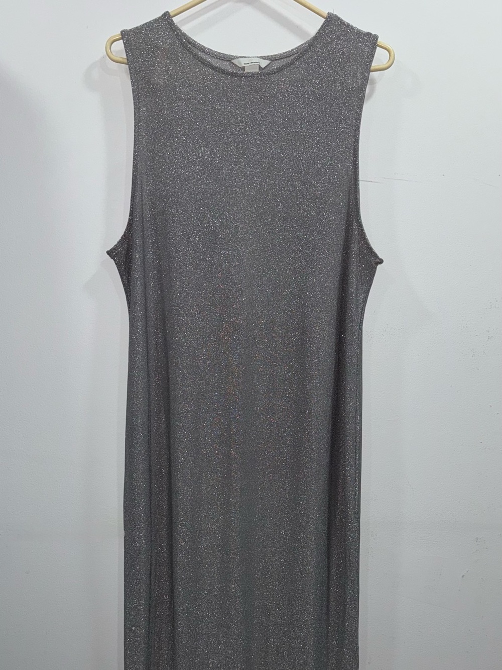 H&M Sparkle Sleeveless Maxi Dress in Gray